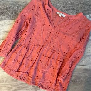 LOFT Eyelet Blouse